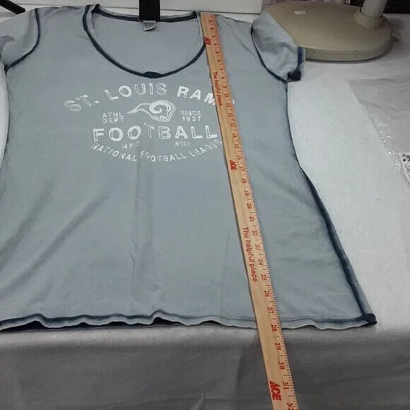 NFL Team apparel ST. Louis Rams size XL gray blue white t-shirt * - Picture 4 of 8